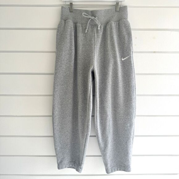 Nike Pants - Nike Women's Loose Fit High Rise 7/8 Length Phoenix Fleece Sweatpants Grey Large